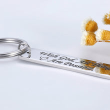 Load image into Gallery viewer, Christian Faith Gift Keychain for Friends Inspirational Birthday Graduation Christmas Gift with All Things are Possible Godmother Encouragement Religious First Communion Baptism Gifts for Women Men