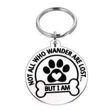 Load image into Gallery viewer, Aizza Beata Funny Pet Tag Dog Tag Puppy Pet ID Tags Gift for Pets Engraved Not All Who Wander are Lost But I Am Stainless Steel Dog Collar Hilarious Tags for Pet Dogs
