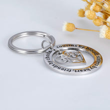 Load image into Gallery viewer, Cousins Keychain Cousins By Blood Sisters By Heart Friends By Choice for Cousins Best Friends Girls Long Distance Birthday Graduation Stocking Stuffer Family Friendship Present Jewelry