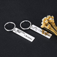 Load image into Gallery viewer, Aizza Couple Gifts for Boyfriend Girlfriend Star Wars Jewelry I Love You I Know Valentine’s Day Keychain Gift for Husband Wife