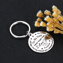 Load image into Gallery viewer, Dad Gifts Keychain from Daughter Father’s Day Birthday Christmas Gift for Father Daddy Never Forget I Love You Forever I Will Always Be Your Little Girl Thanksgiving Day Valentine Present to Papa