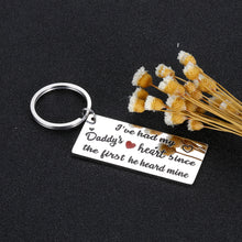 Load image into Gallery viewer, Father’s Day Gift Keychain for Dad Daddy’s Birthday Gift from Daughter Son I’ve Had My Daddy’s Heart Since The First He Heard Mine Christmas Valentine Thanksgiving Day Jewelry Gift to New Dad