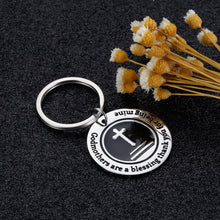 Load image into Gallery viewer, Godmothers Gift Keychain from Godson Goddaughter Appreciation Keychain Godmothers are a Blessing Godparents Day Christmas Christening Birthday Gift for Godchildren Baptism
