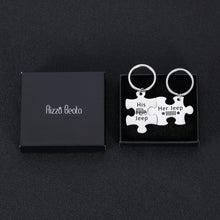 Load image into Gallery viewer, Jeep Lovers Gifts Couple Set Keychain Valentine’s Day Gift for Wife Husband Her Jeep His Jeep Puzzle Key Chain for Girlfriend Boyfriend Birthday Anniversary Wedding New Car Gift for Him Her