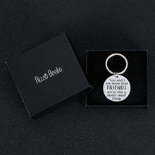 Load image into Gallery viewer, Funny Friendship Gifts Keychain for Best Friends You and I are More Than Friends Birthday Valentine Christmas Graduation Gift for Coworker BFF Bestie Sisters Presents for Teenage Girls Boys