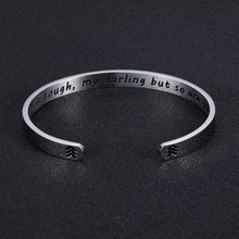 Load image into Gallery viewer, Inspirational Cuff Bracelet Bangle Gift for Women Sister Best Friends Birthday Christmas Recovery Present Life is Tough My Darling But So are You Jewelry Gift for Her Teen Girls