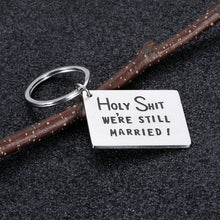 Load image into Gallery viewer, Anniversary Funny Couple Keychain Present for Husband Wife Wedding Valentines Day for Wifey Hubby Birthday Xmas Fun Marriage Present for Men Women Stocking Stuffer for Him Her