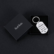 Load image into Gallery viewer, Cancer Surviver Gifts Keychain for Women Inspirational Cancer Awareness Fighter Gift Life is Tough My Darling But So are You for Sisters Best Friends Daughter Recovery Gift for Her