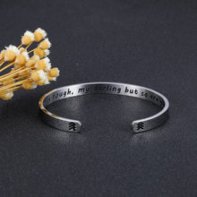Load image into Gallery viewer, Inspirational Cuff Bracelet Bangle Gift for Women Sister Best Friends Birthday Christmas Recovery Present Life is Tough My Darling But So are You Jewelry Gift for Her Teen Girls