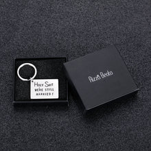 Load image into Gallery viewer, Anniversary Funny Couple Keychain Present for Husband Wife Wedding Valentines Day for Wifey Hubby Birthday Xmas Fun Marriage Present for Men Women Stocking Stuffer for Him Her
