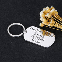 Load image into Gallery viewer, Funny Couple Keychain for Girlfriend Boyfriend Wife Husband Gifts I Love You Valentine’s Day Birthday Anniversary Christmas Wedding Gift for Him Her Key Ring Tag Charm Pendant Jewelry