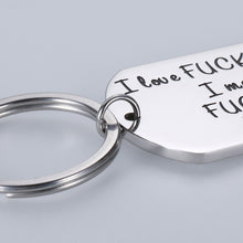 Load image into Gallery viewer, Funny Couple Keychain for Girlfriend Boyfriend Wife Husband Gifts I Love You Valentine’s Day Birthday Anniversary Christmas Wedding Gift for Him Her Key Ring Tag Charm Pendant Jewelry