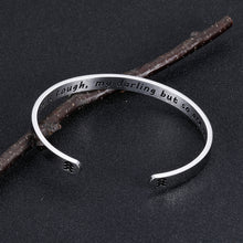 Load image into Gallery viewer, Inspirational Cuff Bracelet Bangle Gift for Women Sister Best Friends Birthday Christmas Recovery Present Life is Tough My Darling But So are You Jewelry Gift for Her Teen Girls
