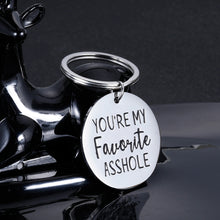 Load image into Gallery viewer, You’re My Favorite Asshle Funny Boyfriend Gifts Keychain Husband Couple Gift from Wife Girlfriend Valentines Day Anniversary Birthday Wedding Christmas Present from Wifey Hubby for Men Him