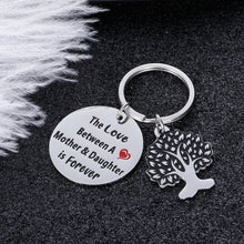 Load image into Gallery viewer, Mothers Day Gifts for mom from Daughter Birthday Keychain Gift for Mother of The Bride Stepmother The Love Between A Mother and Daughter is Forever Mother’s Day Present for Mama Mum