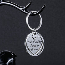 Load image into Gallery viewer, Friendship Gift Best Friend Keychain for Women Men True Friendship Knows No Distance Graduation Birthday Long Distance Keychain for Teen Girls BFF Besties Farewell Going Away Presents