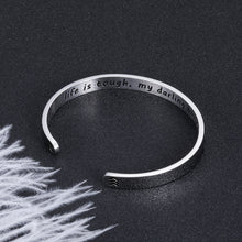 Load image into Gallery viewer, Inspirational Cuff Bracelet Bangle Gift for Women Sister Best Friends Birthday Christmas Recovery Present Life is Tough My Darling But So are You Jewelry Gift for Her Teen Girls
