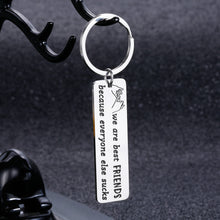 Load image into Gallery viewer, Funny Friend Gifts Keychain for Best Friend BFF Birthday Christmas Graduation Friendship Gifts for Sisters Brothers Besties Go Away Long Distance Wedding Present for Women Coworker Keepsake