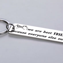 Load image into Gallery viewer, Funny Friend Gifts Keychain for Best Friend BFF Birthday Christmas Graduation Friendship Gifts for Sisters Brothers Besties Go Away Long Distance Wedding Present for Women Coworker Keepsake