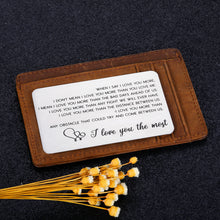 Load image into Gallery viewer, Anniversary Gift Wallet Insert Card for Men Women Valentines Day Birthday Wedding Gift for Husband Boyfriend from Wife Girfriend Couple Engraved Metal Wallet Card Christmas Stocking Stuffer for Him