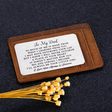 Load image into Gallery viewer, Fathers Day Gifts Wallet Card for Dad from Daughter Engraved Wallet Insert Birthday Wedding Valentine Gift for Father Daddy Stepdad Christmas Metal Wallet Insert Decor for Husband Men from Girl Kids