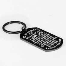 Load image into Gallery viewer, Anniversary Husband Keychain from Wife Birthday Valentine’s Day Present for Hubby Fiance Bridegroom Wedding Xmas Present Husband Fathers Day Couple Keyring Keepsake for Him Men
