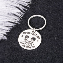 Load image into Gallery viewer, Funny Brother Sister Gift Birthday Christmas Keychain for Sister from Brother Graduation Gift for Big Little Brother from Little Big Sister Brother in Law Gift Stocking Stuffer