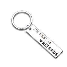 Load image into Gallery viewer, Funny Valentiens Day Keychain Gift for Boyfriend Girlfriend Couple Birthday Wedding Anniversary Gift for Husband Wife Fiancé Fiancée Women Men I’m Yours Christmas Jewelry Present for Him Her