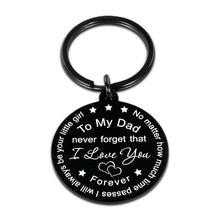 Load image into Gallery viewer, Fathers Day Keychain from Daughter for Dad Gifts Valentine Birthday Gift for Daddy Father Stepdad to Be Christmas Wedding Anniversary Keyring Present for Papa Husband Men Him Stocking Stuffer Keepsake