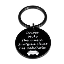 Load image into Gallery viewer, Funny Supernatural Fan Keychain Gift for Men Women SPN TV Show Merchandise Music Lover Driver Gifts for Best Friend Coworker Trucker Bus Driver Birthday Christmas Graduation Keyring