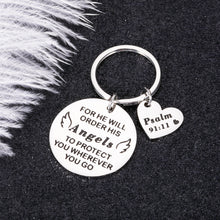 Load image into Gallery viewer, Bible Verse Keychain Christmas Christian Gifts for Women Men Inspirational Religious Faith Easter Prayer Baptism Key Chain for Godson Goddaughter Birthday Thanksgiving Present for Him Her