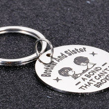 Load image into Gallery viewer, Funny Brother Sister Gift Birthday Christmas Keychain for Sister from Brother Graduation Gift for Big Little Brother from Little Big Sister Brother in Law Gift Stocking Stuffer