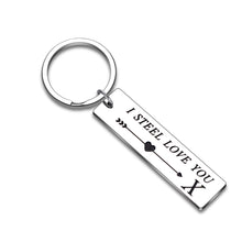 Load image into Gallery viewer, 11th Steel Anniversary Keychain Gifts for Him Her Birthday Valentine Christmas Gift for Husband Wife Hubby Wifey Funny Couple Gift for Women Men Girlfriend Boyfriend Lover Stocking Stuffer