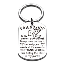 Load image into Gallery viewer, Funny Friendship Gifts Keychain for Best Friend Colleague Coworker Sisters Birthday Christmas Valentine Gifts for Boys Girls Graduation for Women Men Going Away Present for BFF Brother