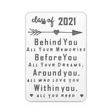 Load image into Gallery viewer, Graduation Gifts Wallet Card Insert for Him Her 2021 Seniors, Inspirational Master Nurses Students Graduates Daughter Son Gift 2021 Medical High College School Graduation Wallet Card for Women Men