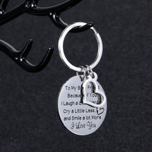 Load image into Gallery viewer, Friendship Gifts Keychain Thank You Gift to My Best Friend Because of You I Smile A Lot More I Love You Appreciation Gifts for BFF Sisters Birthday Graduation Valentine Christmas Gift for Teen Girls