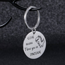 Load image into Gallery viewer, Aizza Dinosaur Gifts Keychain for Daughter Son Birthday Anniversary Gift Roar Means I Love You in Dinosaur Girls Boys Dinosaur Fans Funny Gift Valentines Day Christmas for Boyfriend Girlfriend
