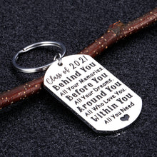 Load image into Gallery viewer, Class 2021 Graduation Gifts for Her Him Inspirational Keychain for Graduates College High School Grads Daughter Son Friends from Mom Dad Boys Girls Farewell Goodbye Present for Women Men