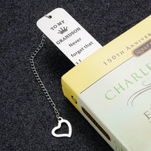 Load image into Gallery viewer, Grandson Gift from Grandma Grandpa Inspirational Bookmark Birthday High School College Graduation Christmas Gift for Grandson Teenager Boys Kids Men Love You Stocking Stuffer from Grandparents Nana