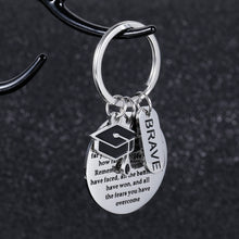 Load image into Gallery viewer, 2020 Graduation Inspirational Gifts Keychain for Women Men Best Friends Remember How Far You Have Come High College School Masters Nurses Graduates Gift from Mom Dad to Daughter Son Grads