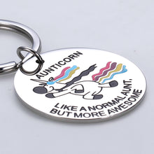 Load image into Gallery viewer, Funny Aunt Gifts Keychain from Niece Nephew Unicorn Aunt Birthday Mothers Day Christmas Gifts for Auntie Aunticorn More Awesome Keychain Appreciation Gift for Her Women Aunt Keepsake Jewelry