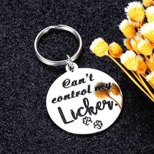 Load image into Gallery viewer, Dog Tags for Pet Dog Cat Gifts Stainless Steel Dog Pet Tags Dog Collar Tag Engraved Can’t Control My Licker Dog Tags for Puppy Cat Kitten Dog Birthday Christmas Tags