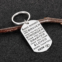 Load image into Gallery viewer, Inspirational Gifts 2020 Graduation Keychain for Women Men Always Remember You are Braver Birthday Christmas Motivational Gift for Son Daughter Friends Nurses Students Girls Boys