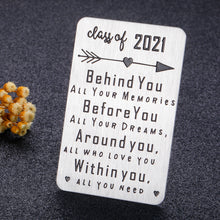 Load image into Gallery viewer, Graduation Gifts Wallet Card Insert for Him Her 2021 Seniors, Inspirational Master Nurses Students Graduates Daughter Son Gift 2021 Medical High College School Graduation Wallet Card for Women Men