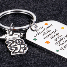 Load image into Gallery viewer, 2021 Graduation Keychain Gifts for Women Men Class of 2021 Students Daughter Son