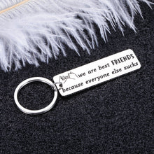 Load image into Gallery viewer, Funny Friend Gifts Keychain for Best Friend BFF Birthday Christmas Graduation Friendship Gifts for Sisters Brothers Besties Go Away Long Distance Wedding Present for Women Coworker Keepsake