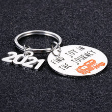 Load image into Gallery viewer, 2021 Find Joy in The Journey Camping Keychain Gifts for Camper Traveler RV Owner Graduation Retirement Gift for Women Men Boss Coworker Graduation Happy Camper Gifts Decor RV Motorhome Accessories