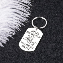 Load image into Gallery viewer, Father’s Day Gifts Dad Keychain from Daughter Birthday Christmas Gift for Father Daddy New Dad to Be from Little Baby Girl Kids Thanksgiving Valentine Gift to Papa Father Stepdad from Stepdaughter