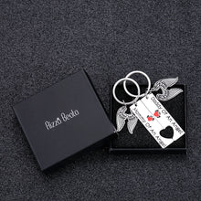 Load image into Gallery viewer, Aizza Miscarriage Sympathy Gifts Keychain Loss Memorial Mommy Daddy of an Angel Wing Keepsake Set of 2 Loss of Baby Child Infant Remembrance Key Chain Gift Jewelry