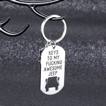 Load image into Gallery viewer, Aizza Jeep Gifts Keychain for Jeep Lover Women Men Keys to My Awesome Jeep Jeepsy Soul for Jeep Owner Jeep Hand Wrangler New Car Gift for Him Her